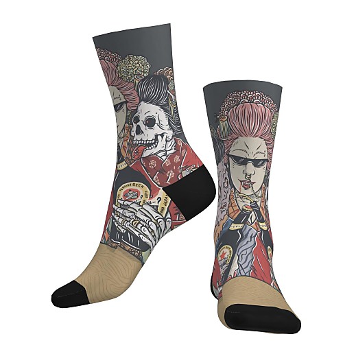 Crew Socks Compression Socks Calf Socks Athletic Sports Socks Cycling Socks Women's Men's Bike / Cycling Lightweight Breathable Anatomic Design 1 Pair Graphic Skull Cotton Grey S M L / Stretchy
Crew Socks Compression Socks Calf Socks Athletic Sports Socks Cycling Socks Women's Men's Bike / Cycling Lightweight Breathable Anatomic Design 1 Pair Graphic Skull Cotton Grey S M L / Stretchy