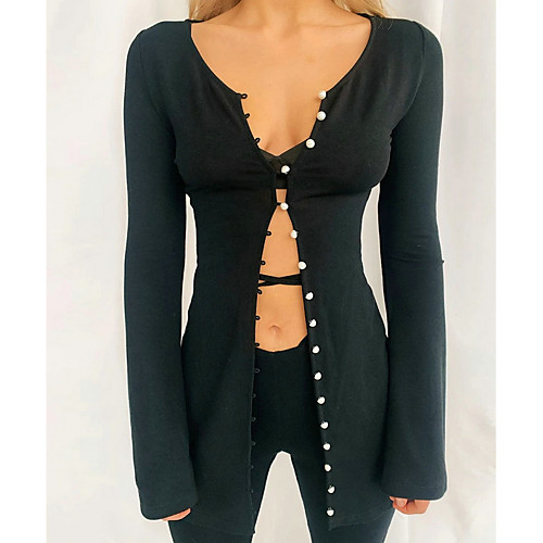 Women's Stylish Knitted Solid Color Cardigan Long Sleeve Sweater Cardigans V Neck Fall Winter Black Khaki
Women's Stylish Knitted Solid Color Cardigan Long Sleeve Sweater Cardigans V Neck Fall Winter Black Khaki