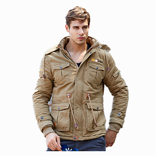 Men's Hiking Jacket Military Tactical Jacket Winter Outdoor Solid Color Lightweight Windproof Breathable Quick Dry Winter Jacket Top Cotton Single Slider Fishing Climbing Camping / Hiking / Caving
Men's Hiking Jacket Military Tactical Jacket Winter Outdoor Solid Color Lightweight Windproof Breathable Quick Dry Winter Jacket Top Cotton Single Slider Fishing Climbing Camping / Hiking / Caving