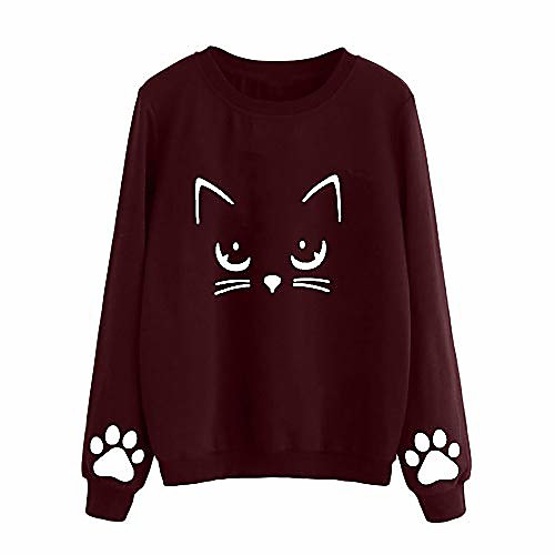 women sweater cute cat print pullover shirt long sleeve casual loose tops comfortable girl tunic blouse
women sweater cute cat print pullover shirt long sleeve casual loose tops comfortable girl tunic blouse