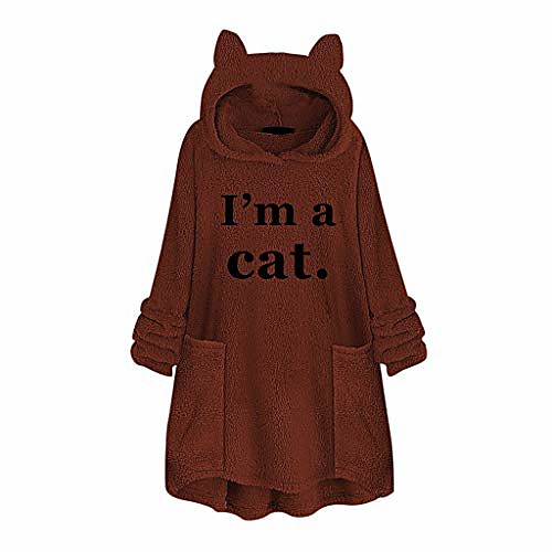 women whycat i'm a cat 3d ear hoodie blanket dress women, fluffy long hoodie pockets winter warm cute hooded dress fuzzy fleece girls dress home comfy hooded jumper sweatshirt (brown, 10)
women whycat i'm a cat 3d ear hoodie blanket dress women, fluffy long hoodie pockets winter warm cute hooded dress fuzzy fleece girls dress home comfy hooded jumper sweatshirt (brown, 10)