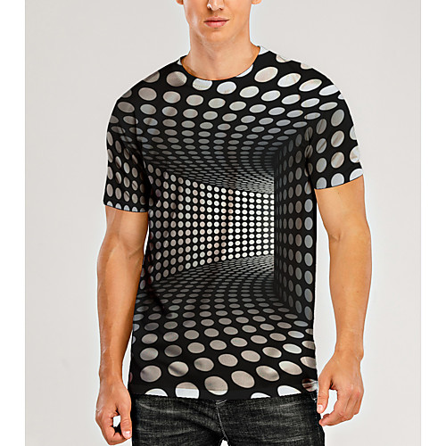 Men's T shirt 3D Print Graphic Optical Illusion 3D Print Short Sleeve Daily Tops Casual Black / White
Men's T shirt 3D Print Graphic Optical Illusion 3D Print Short Sleeve Daily Tops Casual Black / White