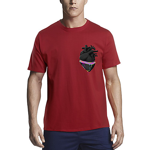 Men's T shirt Other Prints Graphic Print Short Sleeve Daily Tops Cotton Basic White Black Red
Men's T shirt Other Prints Graphic Print Short Sleeve Daily Tops Cotton Basic White Black Red