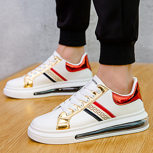 Men's Sneakers Casual Daily Walking Shoes PU Breathable Non-slipping Wear Proof White / Silver Gold Fall
Men's Sneakers Casual Daily Walking Shoes PU Breathable Non-slipping Wear Proof White / Silver Gold Fall