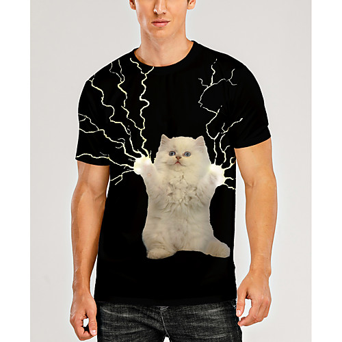 Men's T shirt 3D Print Graphic 3D Animal Print Short Sleeve Daily Tops Casual Black / White
Men's T shirt 3D Print Graphic 3D Animal Print Short Sleeve Daily Tops Casual Black / White
