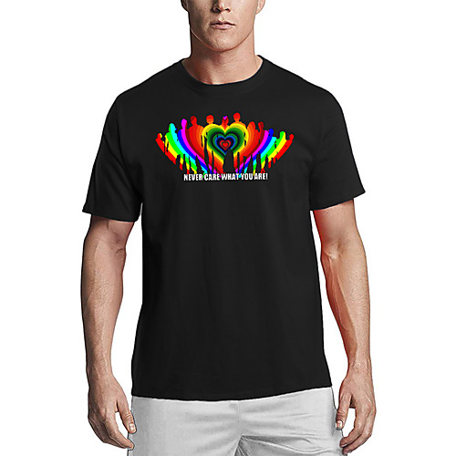 Men's T shirt Other Prints Graphic Rainbow Print Short Sleeve Daily Tops Cotton Basic White Black Red
Men's T shirt Other Prints Graphic Rainbow Print Short Sleeve Daily Tops Cotton Basic White Black Red
