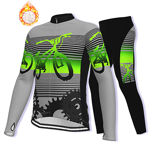 21Grams Men's Long Sleeve Cycling Jacket with Pants Winter Fleece Spandex Grey Gear Bike Fleece Lining Warm Sports Graphic Mountain Bike MTB Road Bike Cycling Clothing Apparel / Stretchy / Athleisure
21Grams Men's Long Sleeve Cycling Jacket with Pants Winter Fleece Spandex Grey Gear Bike Fleece Lining Warm Sports Graphic Mountain Bike MTB Road Bike Cycling Clothing Apparel / Stretchy / Athleisure