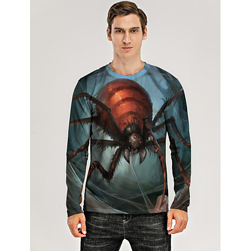Men's T shirt 3D Print Graphic 3D Animal Print Long Sleeve Daily Tops Casual Light Blue
Men's T shirt 3D Print Graphic 3D Animal Print Long Sleeve Daily Tops Casual Light Blue