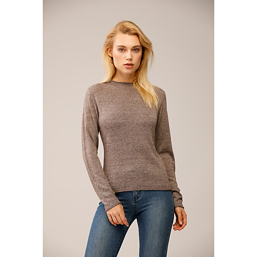 Women's Knitted Solid Color Pullover Long Sleeve Sweater Cardigans Turtleneck Fall Winter Camel
Women's Knitted Solid Color Pullover Long Sleeve Sweater Cardigans Turtleneck Fall Winter Camel