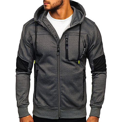 Men's Long Sleeve Running Track Jacket Full Zip Outerwear Coat Top Casual Athleisure Cotton Thermal Warm Breathable Soft Gym Workout Running Jogging Training Exercise Sportswear Normal Dark Gray
Men's Long Sleeve Running Track Jacket Full Zip Outerwear Coat Top Casual Athleisure Cotton Thermal Warm Breathable Soft Gym Workout Running Jogging Training Exercise Sportswear Normal Dark Gray