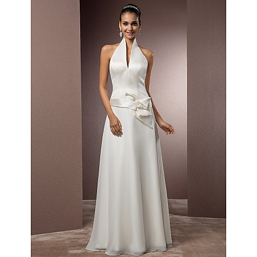 Sheath / Column Wedding Dresses Jewel Neck Sweep / Brush Train Satin Sleeveless Simple with Split Front 2021
Sheath / Column Wedding Dresses Jewel Neck Sweep / Brush Train Satin Sleeveless Simple with Split Front 2021