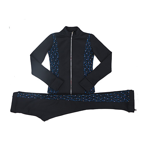 Figure Skating Jacket with Pants All Ice Skating Tracksuit Black / Blue Spandex High Elasticity Training Skating Wear Solid Colored Crystal / Rhinestone Long Sleeve Ice Skating Figure Skating / Kids
Figure Skating Jacket with Pants All Ice Skating Tracksuit Black / Blue Spandex High Elasticity Training Skating Wear Solid Colored Crystal / Rhinestone Long Sleeve Ice Skating Figure Skating / Kids