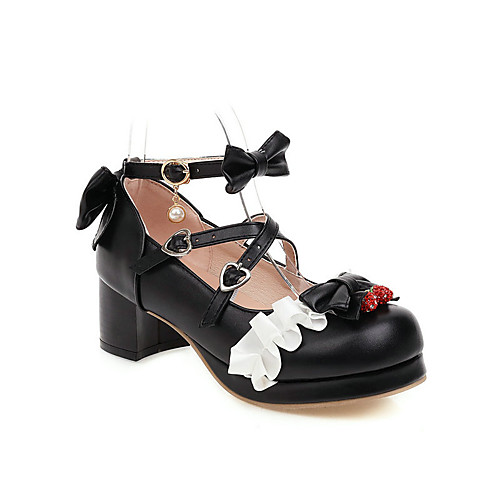 Women's Lolita Shoes Chunky Heel Round Toe Lolita Daily PU Bowknot Solid Colored Black Pink Beige
Women's Lolita Shoes Chunky Heel Round Toe Lolita Daily PU Bowknot Solid Colored Black Pink Beige