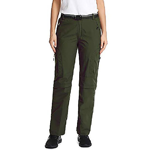 women's cargo pants-convertible athletic quick drying lightweight outdoor hiking travel zip off trousers #4409f-army green-32
women's cargo pants-convertible athletic quick drying lightweight outdoor hiking travel zip off trousers #4409f-army green-32