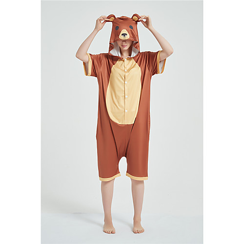 Adults' Kigurumi Pajamas Bear Onesie Pajamas Pure Cotton Brown Cosplay For Men and Women Animal Sleepwear Cartoon Festival / Holiday Costumes
Adults' Kigurumi Pajamas Bear Onesie Pajamas Pure Cotton Brown Cosplay For Men and Women Animal Sleepwear Cartoon Festival / Holiday Costumes