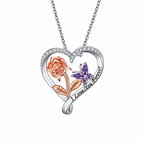 s925 sterling silver rose flower butterfly love heart pendant necklace for women teen
s925 sterling silver rose flower butterfly love heart pendant necklace for women teen