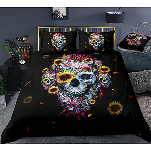 Skull Print 3-Piece Duvet Cover Set Hotel Bedding Sets Comforter Cover with Soft Lightweight Microfiber, Include 1 Duvet Cover, 2 Pillowcases for Double/Queen/King(1 Pillowcase for Twin/Single)
Skull Print 3-Piece Duvet Cover Set Hotel Bedding Sets Comforter Cover with Soft Lightweight Microfiber, Include 1 Duvet Cover, 2 Pillowcases for Double/Queen/King(1 Pillowcase for Twin/Single)