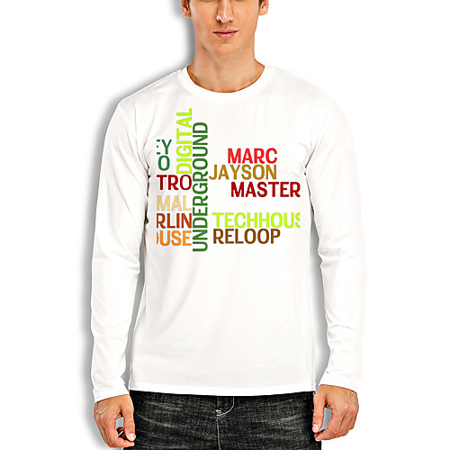 Men's T shirt Other Prints Graphic Letter Print Long Sleeve Daily Tops Cotton Basic White Black Red
Men's T shirt Other Prints Graphic Letter Print Long Sleeve Daily Tops Cotton Basic White Black Red