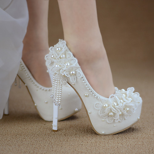 Women's Wedding Shoes Pumps Pointed Toe Wedding Pumps Vintage Sexy Roman Shoes Wedding Party & Evening PU Pearl Lace Tassel Solid Colored Color Block White Ivory Beige
Women's Wedding Shoes Pumps Pointed Toe Wedding Pumps Vintage Sexy Roman Shoes Wedding Party & Evening PU Pearl Lace Tassel Solid Colored Color Block White Ivory Beige