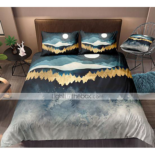 Mountain Landscape 3-Piece Duvet Cover Set Hotel Bedding Sets Comforter Cover with Soft Lightweight Microfiber, Include 1 Duvet Cover, 2 Pillowcases for Double/Queen/King(1 Pillowcase for Twin/Single)
Mountain Landscape 3-Piece Duvet Cover Set Hotel Bedding Sets Comforter Cover with Soft Lightweight Microfiber, Include 1 Duvet Cover, 2 Pillowcases for Double/Queen/King(1 Pillowcase for Twin/Single)