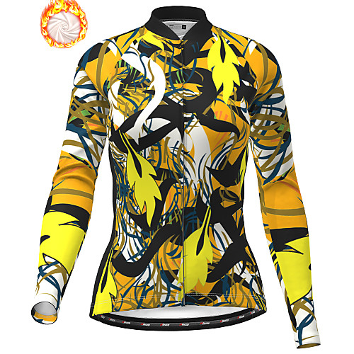 21Grams Women's Long Sleeve Cycling Jersey Winter Fleece Polyester Yellow Bike Jersey Top Mountain Bike MTB Road Bike Cycling Fleece Lining Breathable Warm Sports Clothing Apparel / Stretchy
21Grams Women's Long Sleeve Cycling Jersey Winter Fleece Polyester Yellow Bike Jersey Top Mountain Bike MTB Road Bike Cycling Fleece Lining Breathable Warm Sports Clothing Apparel / Stretchy