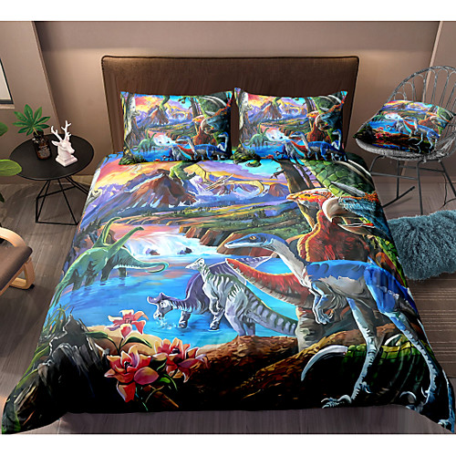 Dinosaur Print 3-Piece Duvet Cover Set Hotel Bedding Sets Comforter Cover with Soft Lightweight Microfiber For Holiday Decoration(Include 1 Duvet Cover and 1or 2 Pillowcases)
Dinosaur Print 3-Piece Duvet Cover Set Hotel Bedding Sets Comforter Cover with Soft Lightweight Microfiber For Holiday Decoration(Include 1 Duvet Cover and 1or 2 Pillowcases)