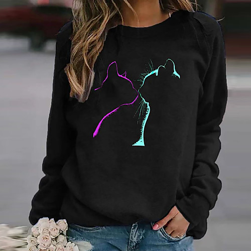 Women's Animal Women's Hoodies Long Sleeve Sweater Cardigans Crew Neck Spring Fall Black Red Green
Women's Animal Women's Hoodies Long Sleeve Sweater Cardigans Crew Neck Spring Fall Black Red Green