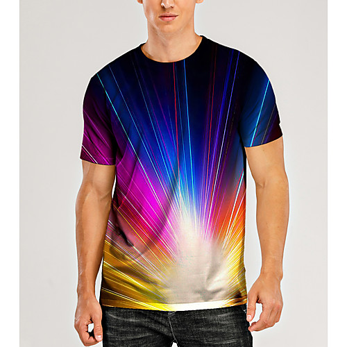 Men's T shirt 3D Print Rainbow Graphic 3D Print Short Sleeve Daily Tops Rainbow
Men's T shirt 3D Print Rainbow Graphic 3D Print Short Sleeve Daily Tops Rainbow