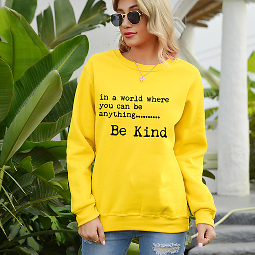 Women's Pullover Sweatshirt Letter Print Daily Casual Hoodies Sweatshirts White Black Red
Women's Pullover Sweatshirt Letter Print Daily Casual Hoodies Sweatshirts White Black Red