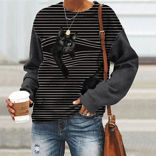 Women's Geometric Women's Hoodies Long Sleeve Sweater Cardigans Crew Neck Fall Winter Black
Women's Geometric Women's Hoodies Long Sleeve Sweater Cardigans Crew Neck Fall Winter Black