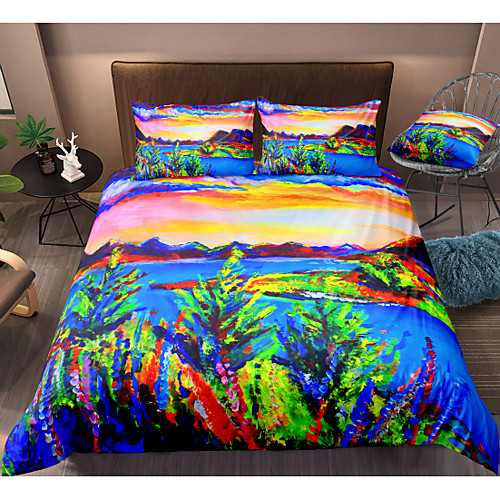 Abstract Landscape 3-Piece Duvet Cover Set Hotel Bedding Sets Comforter Cover with Soft Lightweight Microfiber, Include 1 Duvet Cover, 2 Pillowcases for Double/Queen/King(1 Pillowcase for Twin/Single)
Abstract Landscape 3-Piece Duvet Cover Set Hotel Bedding Sets Comforter Cover with Soft Lightweight Microfiber, Include 1 Duvet Cover, 2 Pillowcases for Double/Queen/King(1 Pillowcase for Twin/Single)