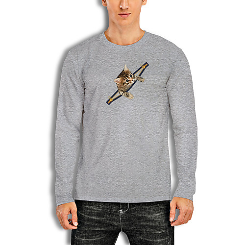 Men's T shirt Other Prints Graphic Print Long Sleeve Daily Tops Cotton Basic White Black Red
Men's T shirt Other Prints Graphic Print Long Sleeve Daily Tops Cotton Basic White Black Red