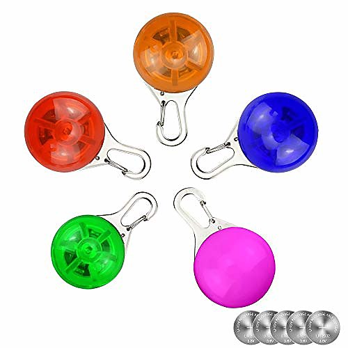 pet night safety led flashlight collar dog guide lights glowing pendant necklace weather resistant light up dog collar with 3 flashing modes, with 5 extra replacement batteries (5 pcs)
pet night safety led flashlight collar dog guide lights glowing pendant necklace weather resistant light up dog collar with 3 flashing modes, with 5 extra replacement batteries (5 pcs)