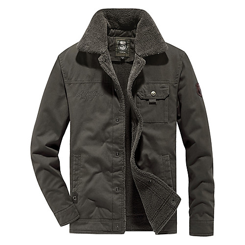 Men's Hiking Fleece Jacket Winter Outdoor Solid Color Lightweight Windproof Fleece Lining Breathable Winter Jacket Top Fleece Fishing Climbing Camping / Hiking / Caving Zhangqing khaki Army Green
Men's Hiking Fleece Jacket Winter Outdoor Solid Color Lightweight Windproof Fleece Lining Breathable Winter Jacket Top Fleece Fishing Climbing Camping / Hiking / Caving Zhangqing khaki Army Green