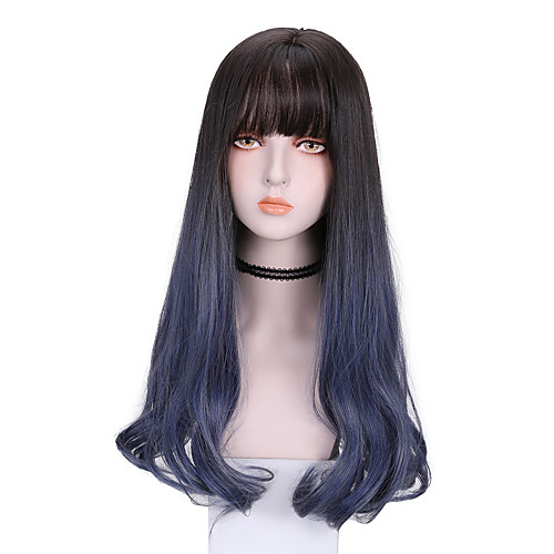 Synthetic Wig Curly With Bangs Wig Long Blue Synthetic Hair 24 inch Women's Cool Color Gradient Fluffy Blue
Synthetic Wig Curly With Bangs Wig Long Blue Synthetic Hair 24 inch Women's Cool Color Gradient Fluffy Blue