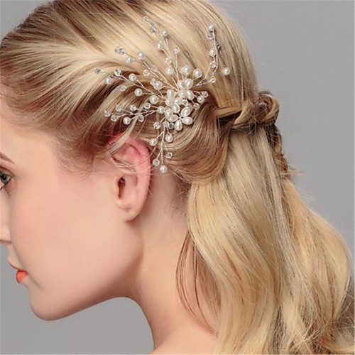 Imitation Pearl / Alloy Headpiece / Hair Pin with Faux Pearl 1 Piece Wedding / Daily Wear Headpiece
Imitation Pearl / Alloy Headpiece / Hair Pin with Faux Pearl 1 Piece Wedding / Daily Wear Headpiece