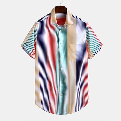 Men's Shirt Other Prints Striped Button-Down Print Short Sleeve Daily Tops Casual Blushing Pink
Men's Shirt Other Prints Striped Button-Down Print Short Sleeve Daily Tops Casual Blushing Pink