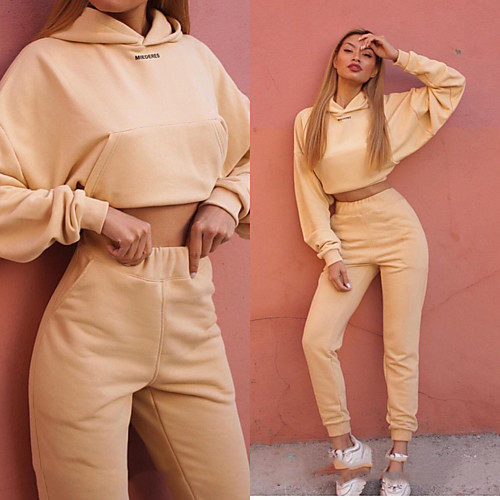 Women's 2 Piece Cropped Tracksuit Sweatsuit Athletic Athleisure 2pcs Winter Long Sleeve Thermal Warm Moisture Wicking Breathable Fitness Gym Workout Running Jogging Exercise Sportswear Solid Colored
Women's 2 Piece Cropped Tracksuit Sweatsuit Athletic Athleisure 2pcs Winter Long Sleeve Thermal Warm Moisture Wicking Breathable Fitness Gym Workout Running Jogging Exercise Sportswear Solid Colored