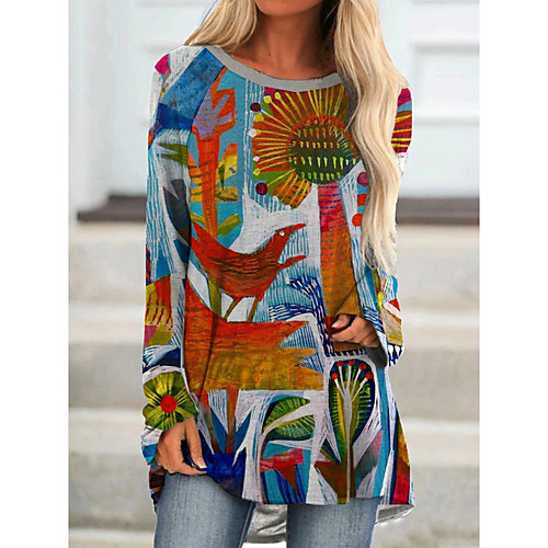 Women's T Shirt Dress Tee Dress Short Mini Dress Blue Long Sleeve Print Color Block Geometric Print Fall Spring Round Neck 3D Print Casual 2021 S M L XL XXL 3XL
Women's T Shirt Dress Tee Dress Short Mini Dress Blue Long Sleeve Print Color Block Geometric Print Fall Spring Round Neck 3D Print Casual 2021 S M L XL XXL 3XL