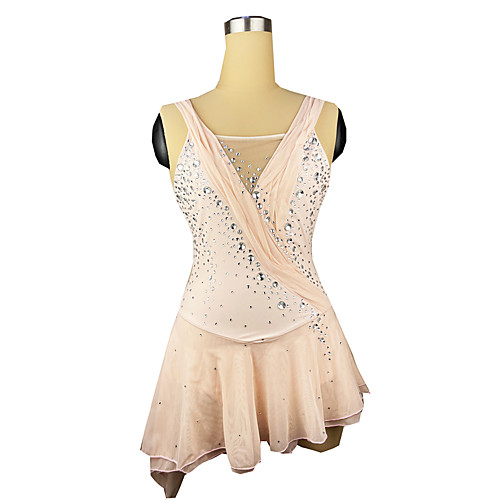 Figure Skating Dress Women's Girls' Ice Skating Dress Champagne Spandex High Elasticity Training Competition Skating Wear Patchwork Crystal / Rhinestone Sleeveless Ice Skating Figure Skating / Kids
Figure Skating Dress Women's Girls' Ice Skating Dress Champagne Spandex High Elasticity Training Competition Skating Wear Patchwork Crystal / Rhinestone Sleeveless Ice Skating Figure Skating / Kids