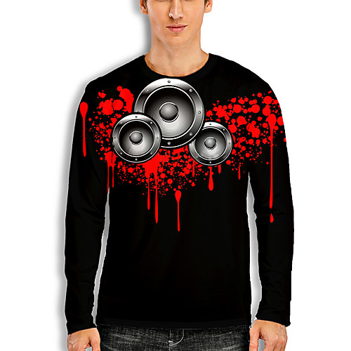 Men's T shirt 3D Print Graphic 3D Print Long Sleeve Casual Tops Cartoon Classic Black
Men's T shirt 3D Print Graphic 3D Print Long Sleeve Casual Tops Cartoon Classic Black