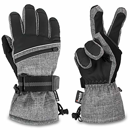 Ski Gloves Men Women | Waterproof Breathable Snow Gloves | Windproof Winter Outdoor Snowboard Snowmobile Hiking | Warm Thermal Insulation 3M Thinsulate Zipper Pocket (Heather Gray, X-Large)
Ski Gloves Men Women | Waterproof Breathable Snow Gloves | Windproof Winter Outdoor Snowboard Snowmobile Hiking | Warm Thermal Insulation 3M Thinsulate Zipper Pocket (Heather Gray, X-Large)
