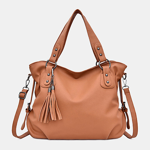 women pu leather casual large capacity tassel handbag crossbody bag shoulder bag
women pu leather casual large capacity tassel handbag crossbody bag shoulder bag