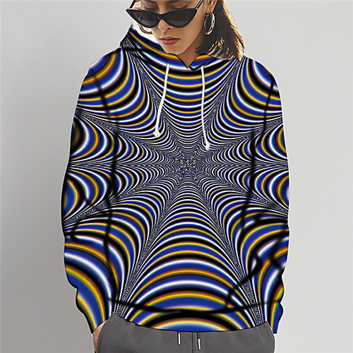 Women's Pullover Hoodie Sweatshirt Striped 3D Print Daily Sports 3D Print 3D Print Active Hoodies Sweatshirts Blue
Women's Pullover Hoodie Sweatshirt Striped 3D Print Daily Sports 3D Print 3D Print Active Hoodies Sweatshirts Blue