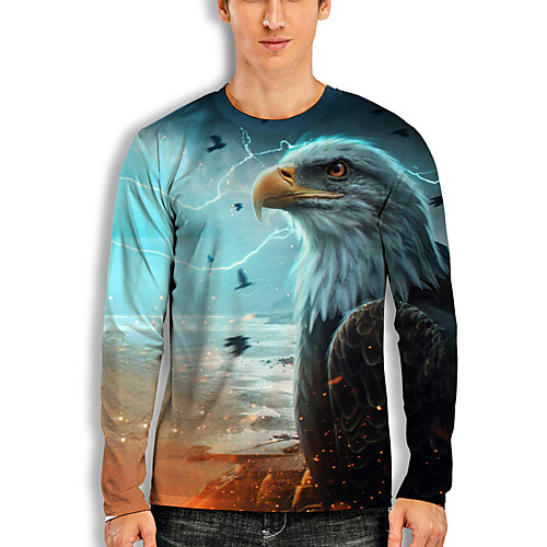 Men's T shirt 3D Print Graphic Animal Print Long Sleeve Daily Tops Basic Casual Blue
Men's T shirt 3D Print Graphic Animal Print Long Sleeve Daily Tops Basic Casual Blue