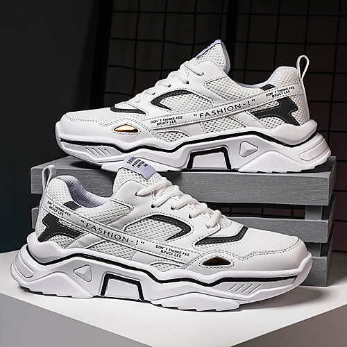 Men's Trainers Athletic Shoes Sporty Casual Athletic Running Shoes Basketball Shoes Tissage Volant Breathable Non-slipping Wear Proof Black and White White Black Fall
Men's Trainers Athletic Shoes Sporty Casual Athletic Running Shoes Basketball Shoes Tissage Volant Breathable Non-slipping Wear Proof Black and White White Black Fall