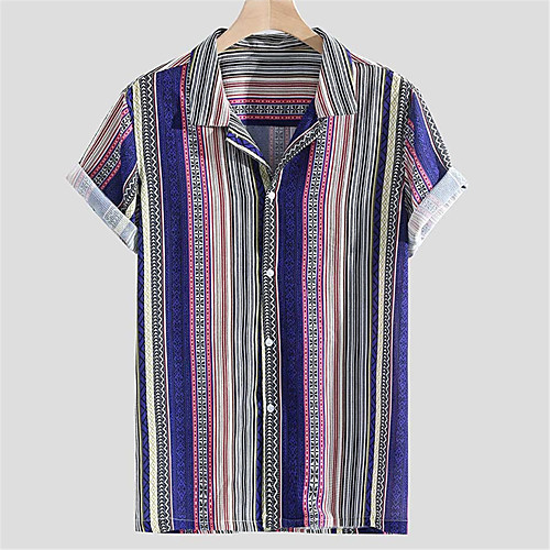 Men's Shirt Other Prints Striped Button-Down Print Short Sleeve Daily Tops Casual Hawaiian Purple
Men's Shirt Other Prints Striped Button-Down Print Short Sleeve Daily Tops Casual Hawaiian Purple
