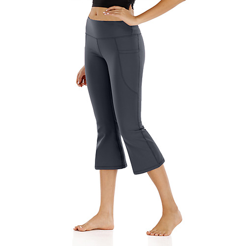 Women's High Waist Yoga Pants Athletic Capri Pants Side Pockets Flare Leg Spandex Winter Yoga Fitness Gym Workout Running Comfy Tummy Control Breathable Sport Solid Color Dark Grey Black Dark Red
Women's High Waist Yoga Pants Athletic Capri Pants Side Pockets Flare Leg Spandex Winter Yoga Fitness Gym Workout Running Comfy Tummy Control Breathable Sport Solid Color Dark Grey Black Dark Red