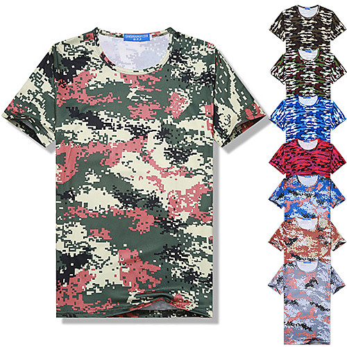 Men's T shirt Hiking Tee shirt Short Sleeve Tee Tshirt Top Outdoor Breathable Quick Dry Sweat wicking Wear Resistance Summer Polyester Camouflage Red Camouflage Blue Jungle camouflage Camping / Boys'
Men's T shirt Hiking Tee shirt Short Sleeve Tee Tshirt Top Outdoor Breathable Quick Dry Sweat wicking Wear Resistance Summer Polyester Camouflage Red Camouflage Blue Jungle camouflage Camping / Boys'
