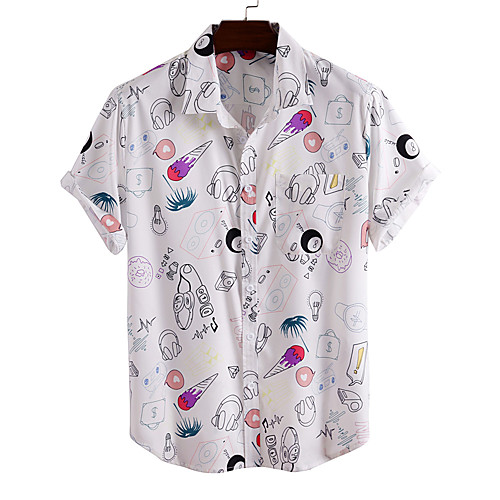 Men's Shirt 3D Print Cartoon Button-Down Print Short Sleeve Daily Tops Casual Hawaiian White
Men's Shirt 3D Print Cartoon Button-Down Print Short Sleeve Daily Tops Casual Hawaiian White